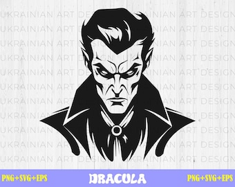 Graaf Dracula Vector Art, Dracula SVG, Vampire Svg, Halloween Svg, Dracula Clipart, Dracula Cut-bestanden, Png, Dracula Vector, Vector Clip Art