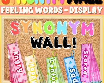 Synonym Rings - Feeling Words – Interactive Wall Display Vocabulary Builder