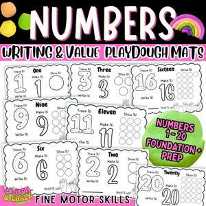 Fun Playdough Activity Mats | Maths Fine Motor | Kindergarten & Foundation Year