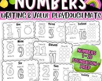 Fun Playdough Activity Mats | Maths Fine Motor | Kindergarten & Foundation Year