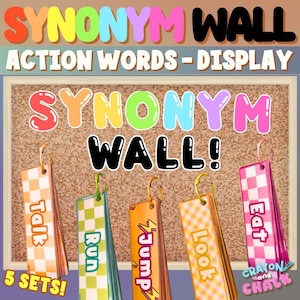 Synonym Rings - Action Words – Interactive Wall Display Vocabulary Builder