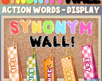 Synonym Rings - Action Words – Interactive Wall Display Vocabulary Builder