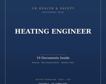 Heating engineer small contractor safety pack