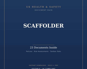 Scaffolding small contractor health and safety pack