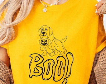 Tee-shirt pour chien fantôme, saison effrayante, chemise pour chien Halloween, cadeau d'Halloween, des bonbons ou un sort, t-shirt Halloween drôle, chemise pour amoureux des chiens, cadeau pour amoureux des chiens