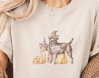 Lab Mom, Halloween Dog Shirt, Trick or Treat Dog Tee, Spooky Season, Halloween Gift, Pumpkin Tshirt, Funny Halloween Tee, Dog Lover Shirt