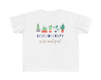 Camiseta de punto fino para niños pequeños Neurodivergent Cacti