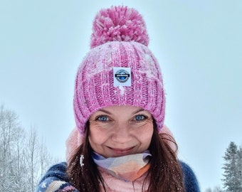 Rose Pinks Gradient Super Bobble Hat