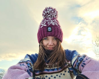 Vin Cheaux Ice Crystal Nordic Super Bobble Hat