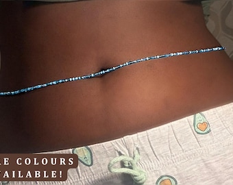 Cadena delicada para la cintura con cuentas pequeñas - Joyería bohemia impermeable para la playa