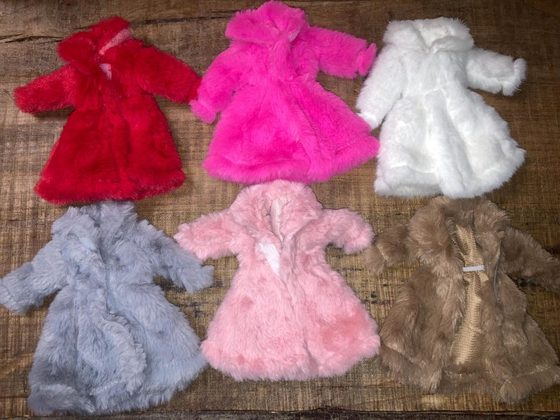 Barbie Doll Clothing/ Barbie Doll Fur Winter Coats/ Barbie Winter