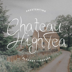 High Tea Style Font, Quirky Calligraphy, Scribble Font, Sans Serif Font, Handwritten Typeface, Fun Teatime Font, Logo Creator Font
