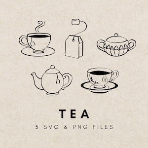 Tea Party Clipart: Teapot & Teacup Graphics (PNG, SVG)
