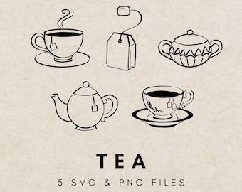 Tea Party Clipart: Teapot & Teacup Graphics (PNG, SVG)