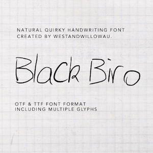 Quirky handskriftstypsnitt, Fineline-typsnitt, Scribble-penna, Handskriven inbjudan, Affisch, Inbjudan, Mall, Procreate-logotypsnitt