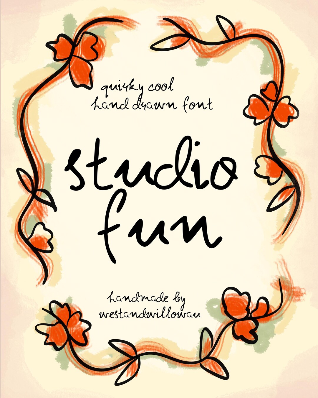 Whimsical Quirky Wedding Font, Hand Drawn Script Font, Cursive ...