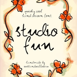 Whimsical Quirky Wedding Font, Hand Drawn Script Font, Cursive Calligraphy Font, Fun Funky Font, Logo Designer Font, Modern Cool Font