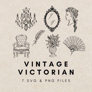 Elegante vintage Victoriaanse clipartcollectie – 19e eeuw graphics bruidshuwelijk, romantische rococo Parijse illustraties voor digitale download