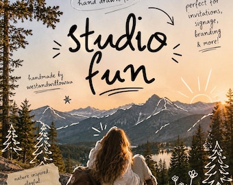 Whimsical Quirky Wedding Font, Hand Drawn Script Font, Cursive Calligraphy Font, Fun Funky Font, Logo Designer Font, Modern Cool Font