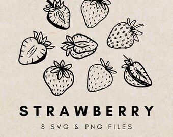 Imágenes prediseñadas de fresas, imágenes prediseñadas de fresas en formato SVG y PNG, imágenes prediseñadas de frutas tropicales, ilustración vectorial de bayas, imágenes prediseñadas de fresas, gráficos de fresas.