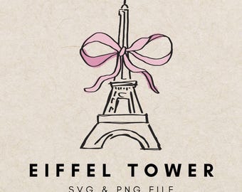 Paris Eiffel Tower Clipart, French Clipart Illustration, Whimsical Eiffel Tower Paris, Handdrawn Romantic Paris Wedding Clipart
