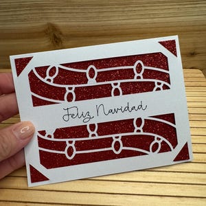 Feliz Navidad Tarjeta con sobre blanco