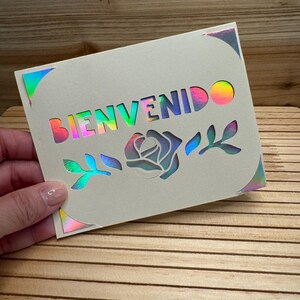 Bienvenu ! Tarjeta y sobre