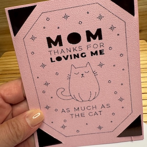 Miaowww mamma Grazie per amarmi Biglietto con busta