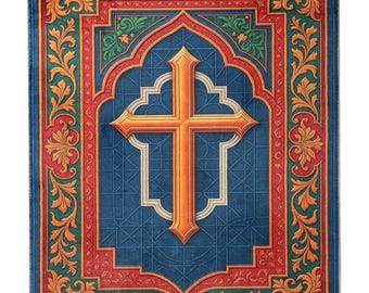 Christian Prayer Mat Orthodox Tapestry Soft Silky Catholic Wall Decor Religious Gift Rugs