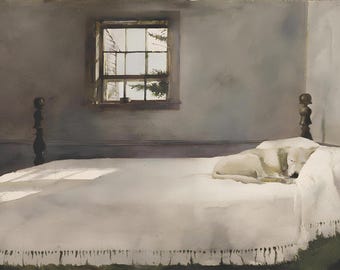 Canvas or Print - Master Bedroom by Andrew Wyeth - Etsy UK