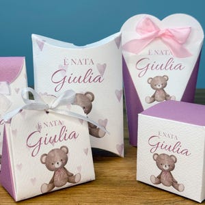 Scatoline Portaconfetti 100% Personalizzabili al tuo tema della festa | Battesimo | Nascita | Prima Comunione | Matrimonio | per confetti