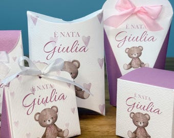 Scatoline Portaconfetti 100% Personalizzabili al tuo tema della festa / Battesimo / Nascita / Prima Comunione / Matrimonio / per confetti