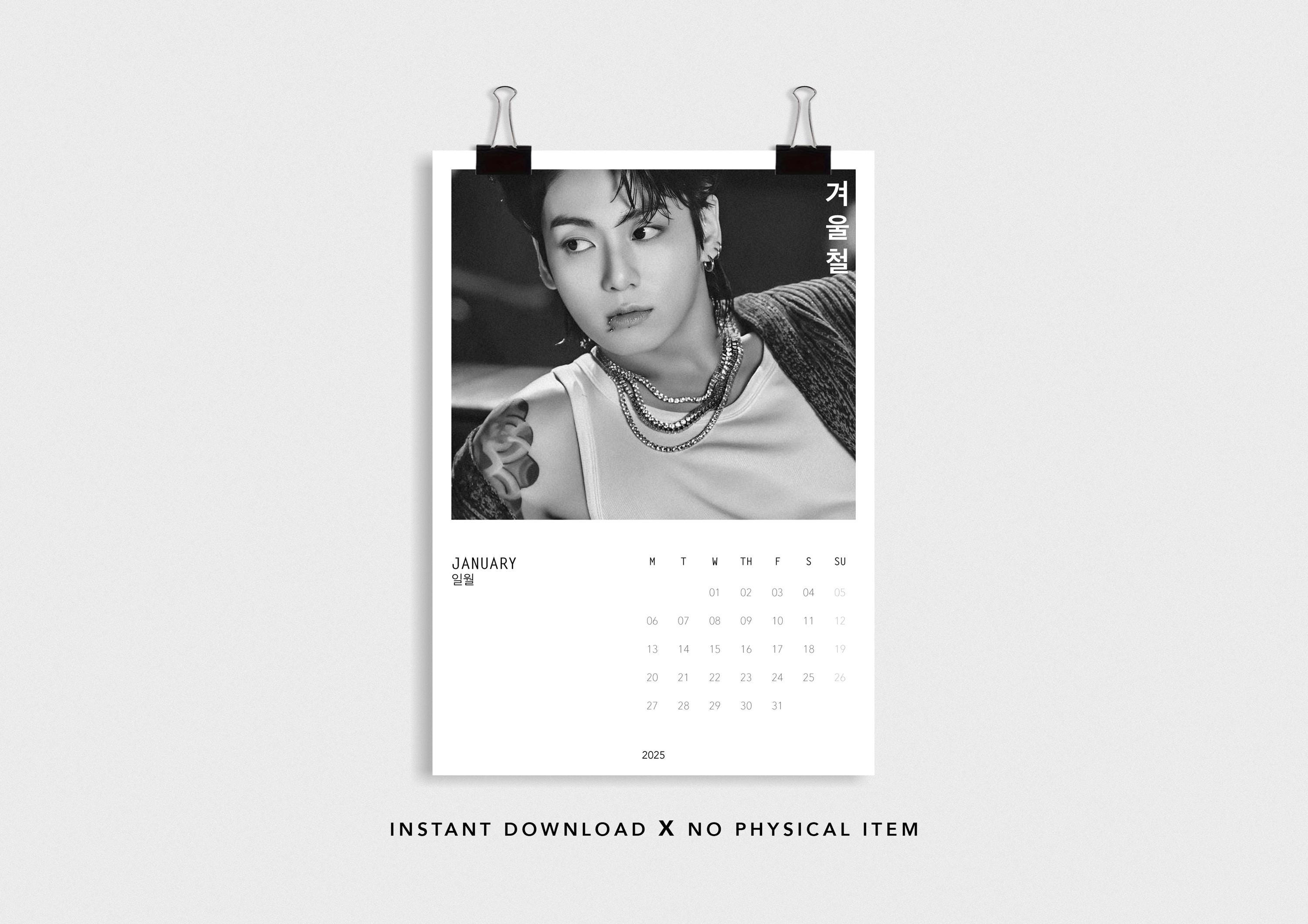 Jungkook Calendar - Etsy