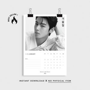 Cha EunWoo 2026 Wall Calendar: Kpop ASTRO Fan Gift (Digital Download)