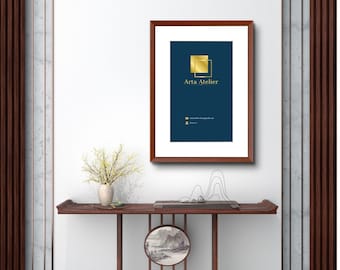 Brown Frame 14mm with Mat Board – Custom Sizes A2 to A6 | Ideal for Posters, Photos, Diplomas & More | Lightweight Frame with Passepartout