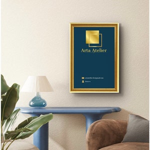 Goldfarbener Bilderrahmen Kunststoff 26 mm Breite–26 mm Breite– handgefertigter Poster-/Diplomrahmen– individuelle Wohnkultur, Wandkunst–Größen 10x15,20x30,30x40,A3,A4,A5