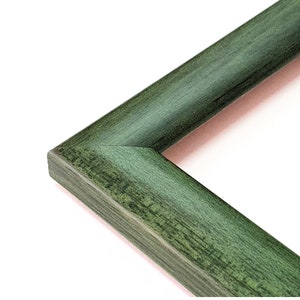 Personalized Green Photo Frame - Custom Sizes & Handmade Quality - Perfect for Home or Office Decor - 23mm width picture frame