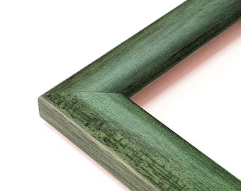 Personalized Green Photo Frame - Custom Sizes & Handmade Quality - Perfect for Home or Office Decor - 23mm width picture frame
