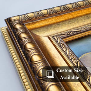 Baroque picture frame,Antique ornate frame,VIP event frame,Vintage sculpted frame,Royal Baroque frame,Museum exhibit frame,Hand-carved frame