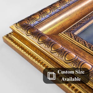 Le cadre photo baroque luxueux est une option élégante et faite main pour les photos et les affiches, offrant un design pour la maison et les murs avec des tailles personnalisées