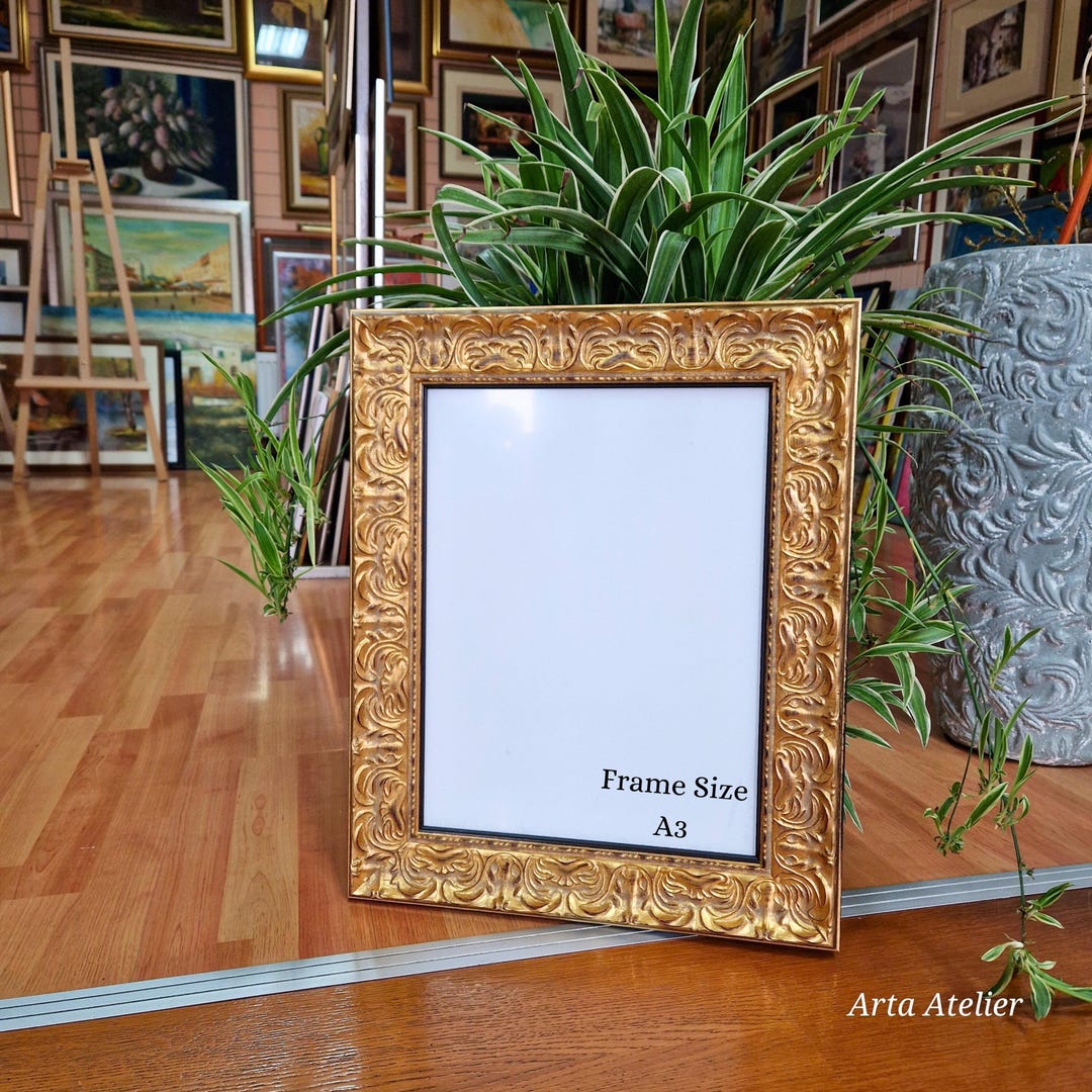 Baroque Gold Frame,custom Wooden Frame With Handcrafted Gilded Finish ...