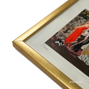 Elegant Solid Wood Gold Frame – A1 A2 A3 A4 A5 A6 A7 A8 Sizes – Handmade Custom Picture Frame for Wall Decor & Photos