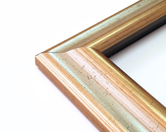 Elegant Gold & Silver Plastic Frame–Perfect for Photos, Posters,Wall Art–Available in Sizes 10x15,15x20,20x30,30x40,40x50 50x60,50x70,60x80,
