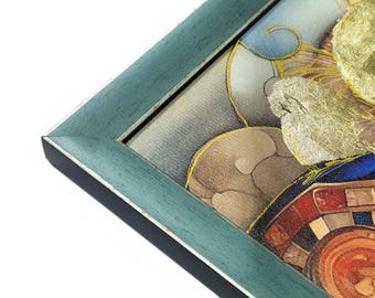 Light Blue Frame 25 mm,Photo frame,Poster frame,Wall frame, wood frames 10x15 15x20 20x30 30x40 40x50 50x60 50x70 60x80 a1 a2 a3 a4 a5 a6 a7