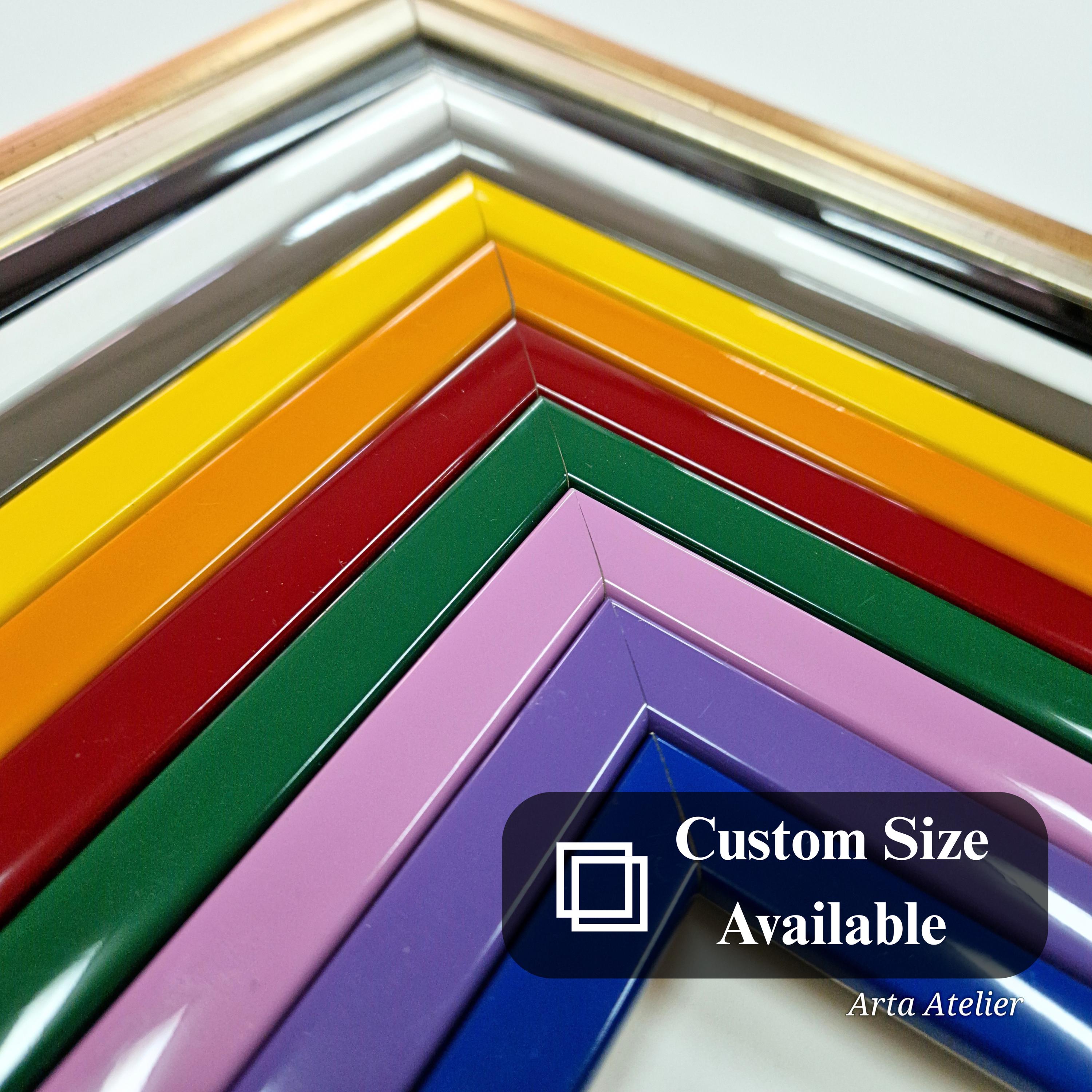 Thin Lacquered Frames for Photos & Posters, A2 A3 A4 A5 A6, Custom size Frames,Frames for Wall Art 4"x6" 5"x7" 8"x10" 8"x12" 11"x14" 16"x20"