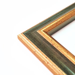 Multi Tone Gold Grün Moulding, Fotorahmen, Posterrahmen, Wandrahmen, 10x15 15x20 20x30 30x40 40x50 50x60 50x70 60x80 a1 a2 a3 a4 a5 a6 a7