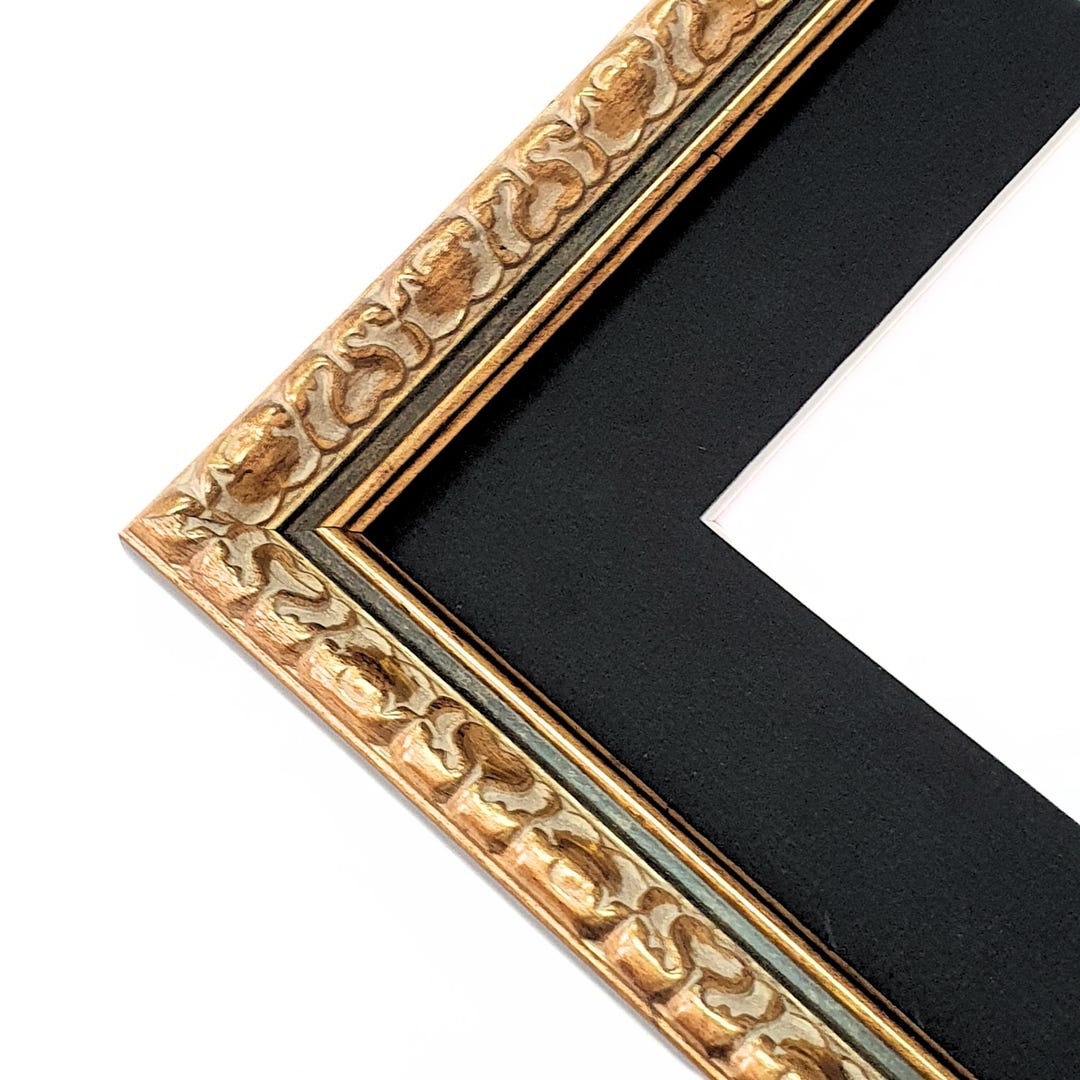 Baroque Gold Picture Frame With Passepartout, Photo Frame, Handmade