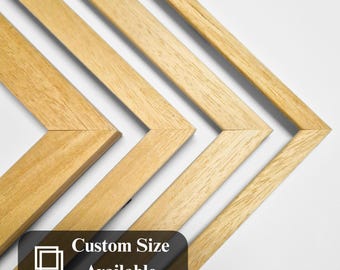 Raw Natural Wood Picture Frames – Ready-Made Bare Wood Frames for Artwork, Prints, Mirrors & Creative Customization – Cut-to-Size Options
