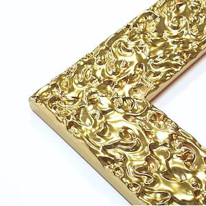 Cornice dorata di lusso opulenta, larghezza 81 mm, grande cornice per foto, dimensioni personalizzate, elegante cornice per poster, elegante arredamento per la casa, pezzo di dichiarazione