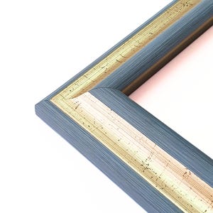 Silver and Baby Blue Multi-Tone Frame,Custom Handmade,Wide Polystyrene Frame for Art,Available in Various Sizes,Ideal for Special Occasions